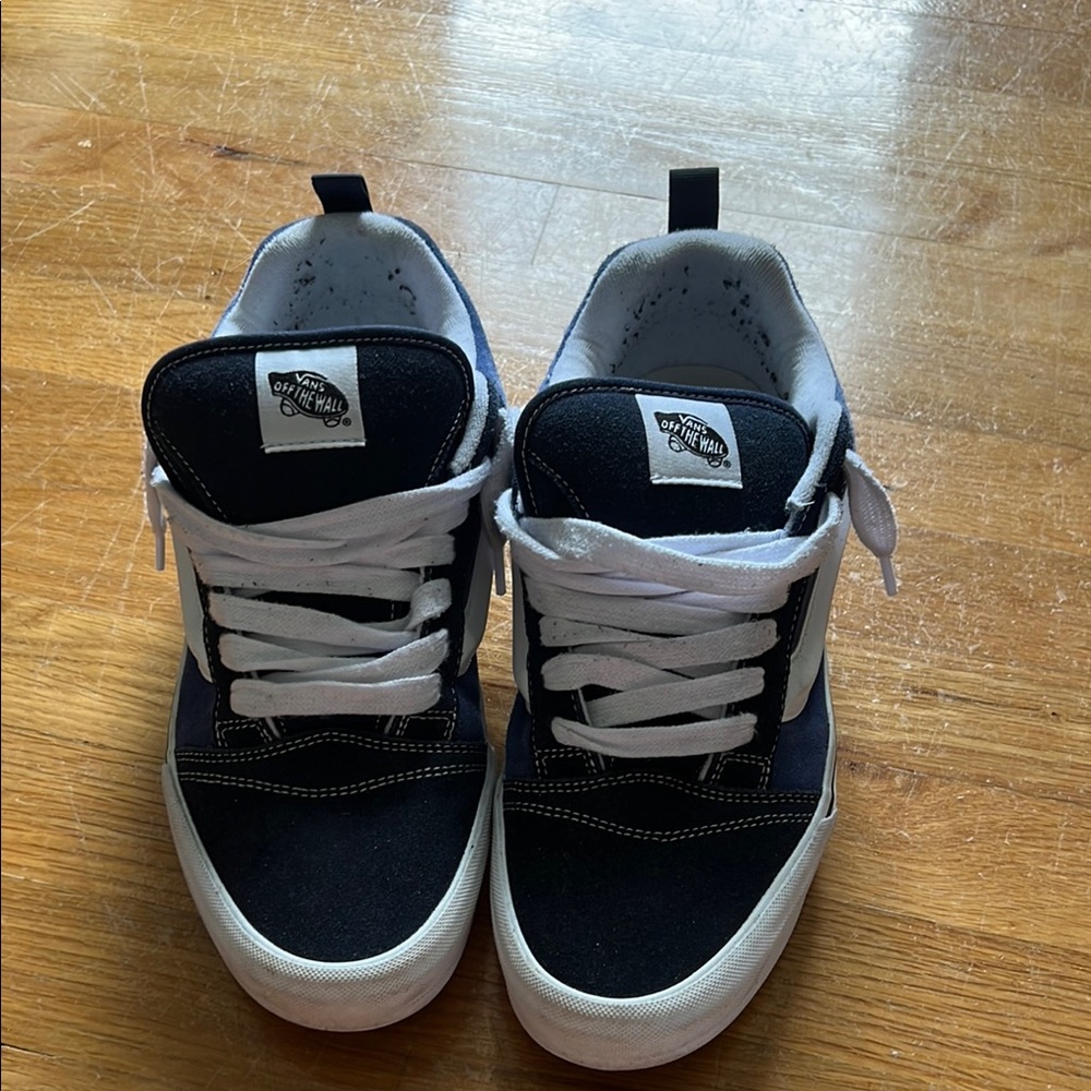 Vans Black and Navy Low-Top Sneakers with White Accents